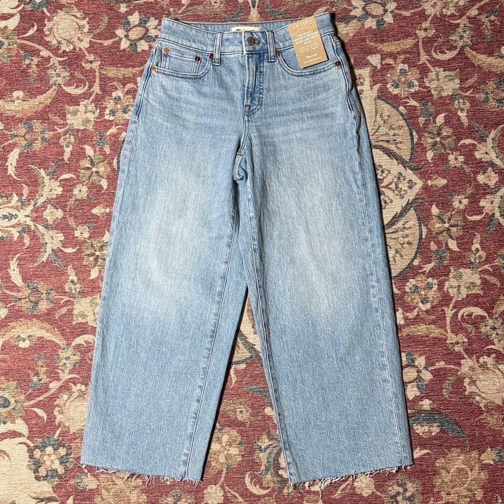 MADEWELL The Curvy Perfect Vintage Wide-Leg Crop Jean NWT Size 25P - Picture 2 of 14